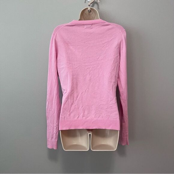 Lilly Pulitzer V-Neck Argyle Pink/Lime Green Sweater Size S - Picture 4 of 5